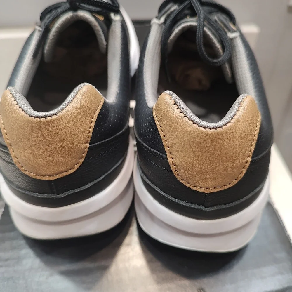 FootJoy Contour 54180 Black Tan Leather Luxe Men Golf Shoe Sz 7.5 Gorpcore
